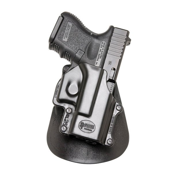 FOBUS Right Hand Level 2 Thumb Lever Roto Belt & Paddle Holster Fits Glock 26,27,28,33 (GL26PB)