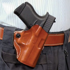 019TA3AZ0.jpg DESANTIS MINI SCABBARD HOLSTER - RH OWB LEATHER 380 SHLD EZ TAN
