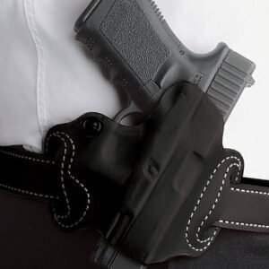 086BA21Z0.jpg DESANTIS MINI SLIDE HOLSTER - OWB RH LEATHER 1911 BLACK