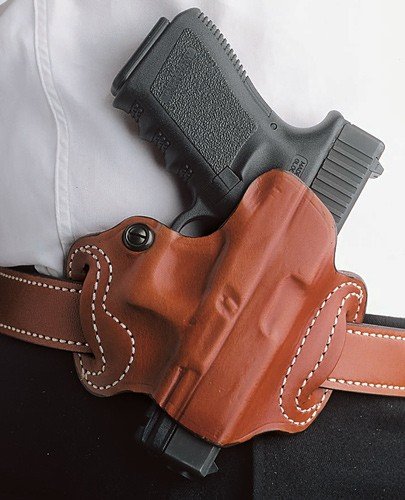 086TA21Z0.jpg DESANTIS MINI SLIDE HOLSTER - OWB RH LEATHER 1911 TAN