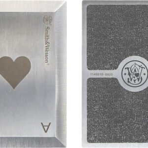 1136222_1.jpg S&W BULLSEYE THROWING CARDS - 4-PACK SS LASER ETCHED W/SHTH