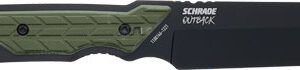 1182498.jpg SCHRADE KNIFE OUTBACK CLEAVER - FIXED 3.6" BLACK/GREEN