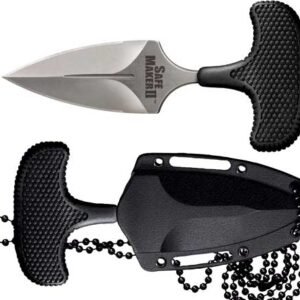 12DCST_1.jpg COLD STEEL SAFE MAKER II 3.25" - TSHAPE PUSH KNIFE W/KYDEX SHTH