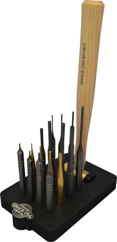 1517BB.jpg GRACE USA 17 PIECE AR15 PUNCH - & HAMMER SET W/BENCH BLOCK