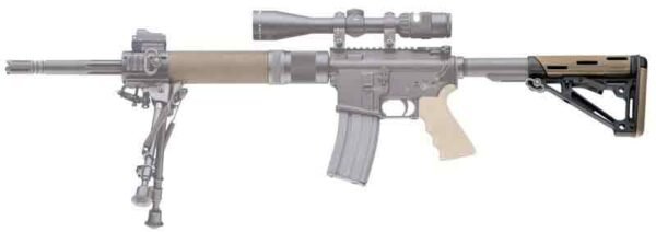 15350_gun.jpg HOGUE AR-15 COLLAPSIBLE STOCK - FDE RUBBER COMMERCIAL