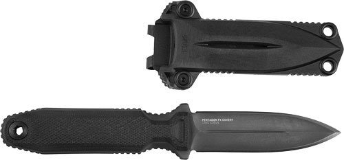 17610357.jpg SOG KNIFE PENTAGON FX COVERT - 3.41" DBL EDGE BLADE BLACKOUT