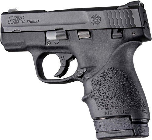 18400_on-gun.jpg HOGUE HANDALL BEAVER TAIL GRIP - SLEEVE S&W M&P SHIELD LC9 BLK