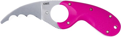 2511F_1.jpg CRKT BEAR CLAW 2.39" PINK W/ - VEFF SERRATIONS BELT CLIP