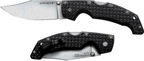 29AC.jpg COLD STEEL LARGE VOYAGER 4" - PLAIN EDGE BLADE CLIP FOLDER