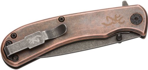 3220473_CLOSED_1.jpg BROWNING KNIFE RIVET FOLDER - 3" COPPER W/FINGER FLIPPER