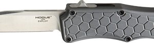 34052.jpg HOGUE EXPLOIT 3.5" OTF AUTO - ALUMINUM CLIP POINT BLADE GREY