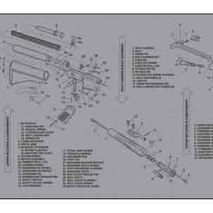 36AR15GY.jpg TEKMAT ARMORERS BENCH MAT - 12"X36" AR-15 GREY