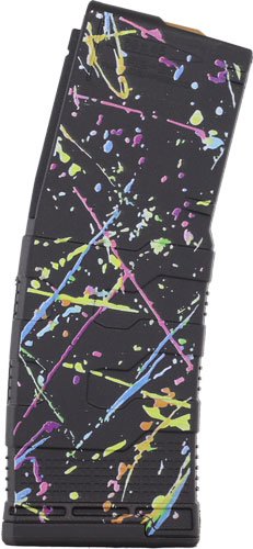 556MOD3NEON30.jpg AMEND2 AR-15 MAGAZINE 5.56X45 - 30RD POLY MOD3 NEON SPLATTER