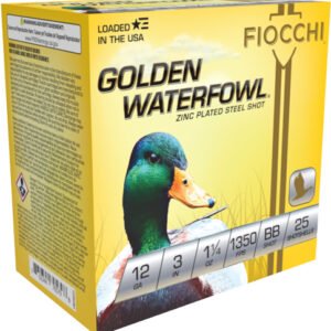 A123SGWBB.jpg FIOCCHI GOLDEN WATERFOWL 12GA - 3" 1-1/4OZ #BB 25RD 10BX/CS