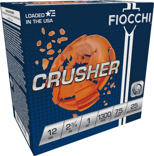 A12CRSR75_1.jpg FIOCCHI CRUSHER 12GA 2.75" 1OZ - #7.5 1300FPS 250RD CASE LOT