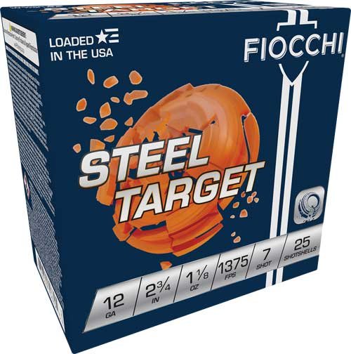 A12S1187.jpg FIOCCHI STEEL 12GA 2.75" - 1-1/8OZ #7 1375FPS 250RD CASE