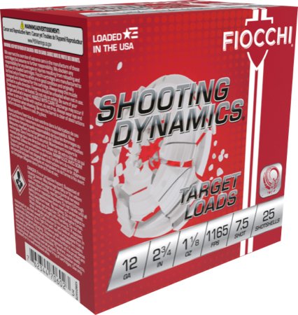 A12SD18L7.jpg FIOCCHI 12GA 2.75" 1-1/8OZ - #7.5 1165FPS 250RD CASE LOT