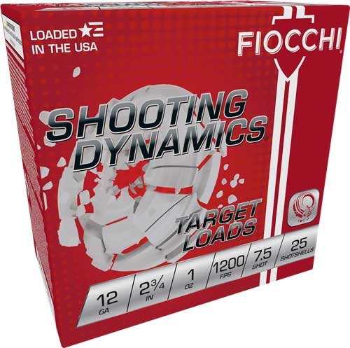 A12SD1H75.jpg FIOCCHI 12GA 2.75" 1OZ #7.5 - 1200FPS 250RD CASE LOT