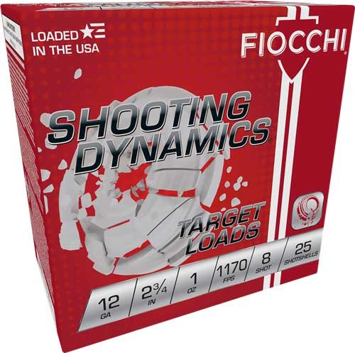 A12SD1L8.jpg FIOCCHI 12GA 2.75" 1OZ #8 - 1170FPS 250RD CASE LOT