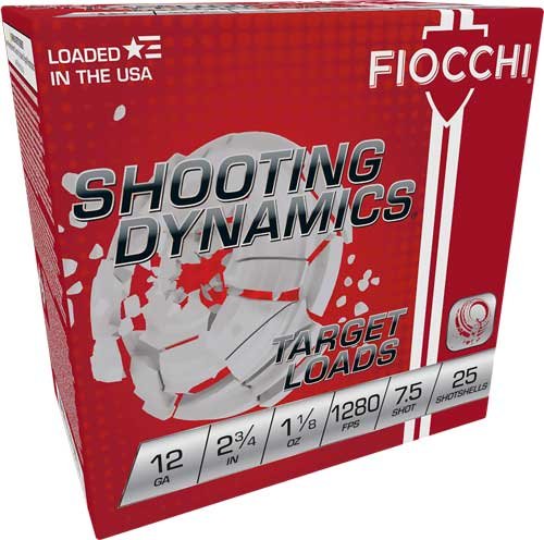 A12SDHV75.jpg FIOCCHI 12GA 2.75" 1-1/8OZ - #7.5 1280FPS 250RD CASE LOT