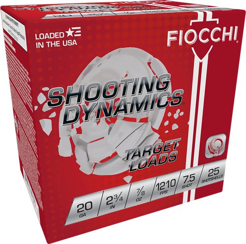 A20SD75.jpg FIOCCHI 20GA 2.75" 7/8OZ #7.5 - 1210FPS 250RD CASE LOT
