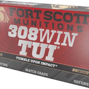 A308168SCV.jpg FORT SCOTT 308 WIN 168GR TUI - SOLID COPPER 20RD 10BX/CS