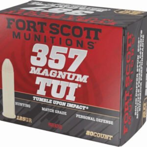 A357MAG125SCV.jpg FORT SCOTT 357 MAG 125GR TUI - SOLID COPPER 20RD 25BX/CS