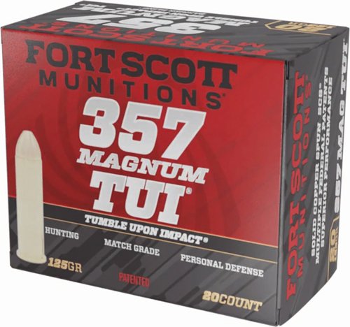 A357MAG125SCV.jpg FORT SCOTT 357 MAG 125GR TUI - SOLID COPPER 20RD 25BX/CS
