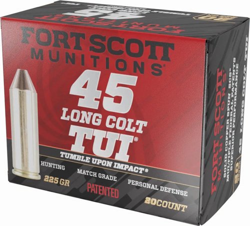 A45LC225SCV.jpg FORT SCOTT 45 LC 225GR TUI - SOLID COPPER 20RD 25BX/CS