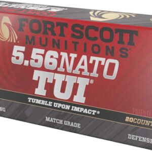 A556062SBV1.jpg FORT SCOTT 5.56X45 62GR TUI - SOLID COPPER 20RD 25BX/CS