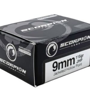 A9115JHPS20.jpg SCORPION 9MM LUGER - 115GR JHP 20RD 10BX/CS