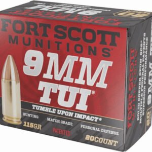 A9MM115SCV.jpg FORT SCOTT 9MM LUGER 115GR - TUI SOLID COPPER 20RD 25BX/CS