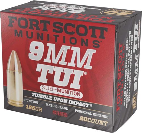 A9MM125SCVSS.jpg FORT SCOTT 9MM LUGER 125GR TUI - COPPER SUBSONIC 20RD 25BX/CS