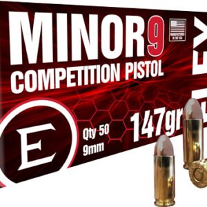 AELE09013K.jpg ELEY MINOR 9 COMPETITION 9MM - 147GR FMJ 50RD 20BX/CS