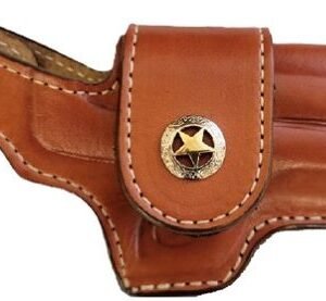BAHDT350TNRBTSS.jpg BOND ARMS DRIVING HOLSTER RH - THUMBSNAP LEATHER TAN W/STAR