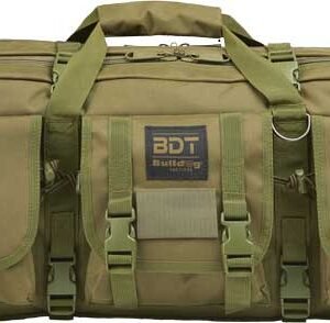 BULLDOG 43" 2 GUN TACTICAL CSE - 3 LARGE ACCESSORY POCKETS GRN