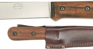 BK62.jpg KA-BAR BECKER KEPHART KNIFE - 5.12" BLD WLNT HNDLE LTHR SHTH