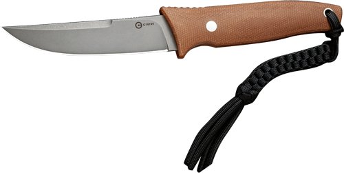 C190465.jpg CIVIVI KNIFE TAMASHII 4.07" - BROWN CANVAS/GRAY POLISHED D2