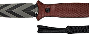 CIVIVI KNIFE PERFRICO FIXED - 4.49" BUGUNDY G10/STRIPED BLD