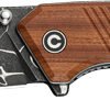 C23079DS1.jpg CIVIVI KNIFE PLACOID 3.67" - WOOD/DIMASCUS BLADE LINER LOCK