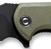 C803FCP_1.jpg CIVIVI KNIFE PRAXIS 3.75" OD - GREEN G10/BLACK STN CLAM PACK