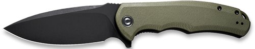 C803FCP_1.jpg CIVIVI KNIFE PRAXIS 3.75" OD - GREEN G10/BLACK STN CLAM PACK