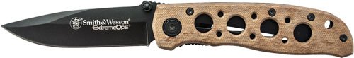 CK105HDCP.jpg S&W KNIFE EXTREME OPS 3.2" - BLADE BLACK/DESERT CAMO HANDLE