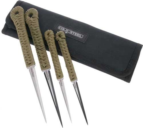 CSTHSPK4PK.jpg COLD STEEL THROWING SPIKES 2- - 2.5" & 2-3.5" W/SHEATH