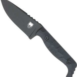CTKPBLK.jpg COBRATEC KINGPIN 4" FIXED BLD - BLACK D2 STEEL W/KYDEX SHEATH