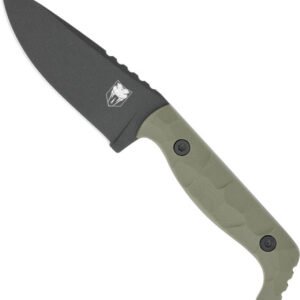 CTKPODG.jpg COBRATEC KINGPIN 4" FIXED BLD - OD GREEN D2 STEEL W/KDX SHEATH