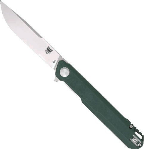 CTMONGRN.jpg COBRATEC MONARCH 3.5" FOLDER - GREEN D2 STEEL W/CLIP