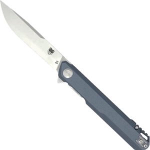 CTMONGRY.jpg COBRATEC MONARCH 3.5" FOLDER - GREY D2 STEEL W/CLIP
