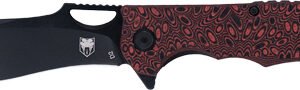 CTNHK.jpg COBRATEC NIGHTHAWK FOLDER - 3.62" BLACK D2 BLADE/RED G-10