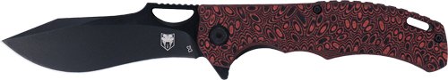 CTNHK.jpg COBRATEC NIGHTHAWK FOLDER - 3.62" BLACK D2 BLADE/RED G-10